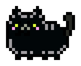 [cbf56d] pixel cat