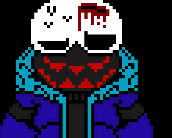 [7a4037] *coughs up blood. Blood drips from the bones going through him