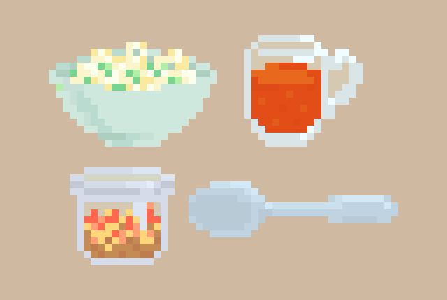 [9664c4] 7-28 tomato soup macaroni salad puchi peach pie