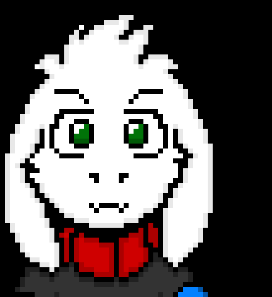 [7a4037] *spawns his swords and hits the other Asriel