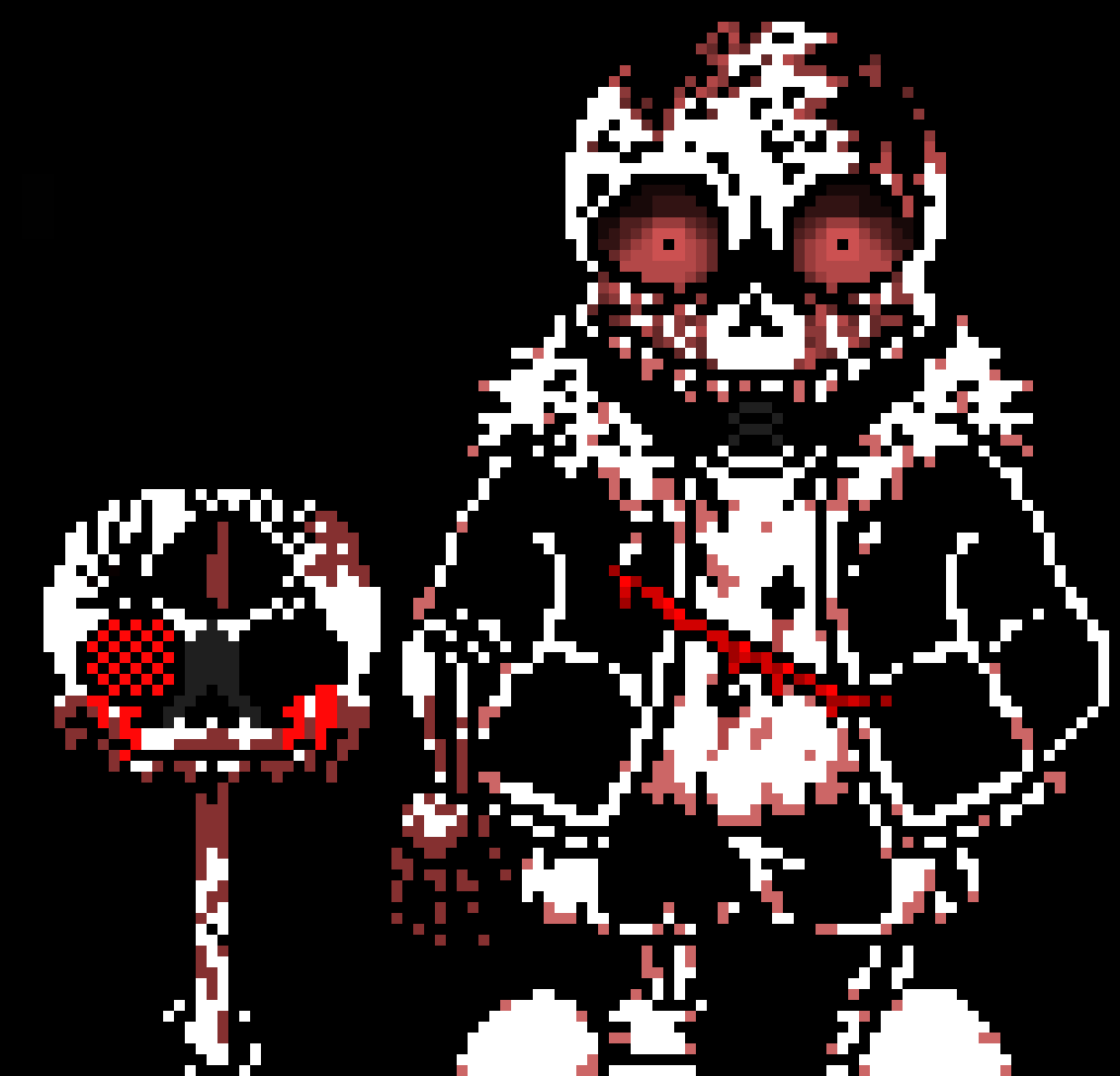 [7ee2f3] -He summons a bone, and sticks Classic Solunary!Sans' head on it- I already Killed the Original.