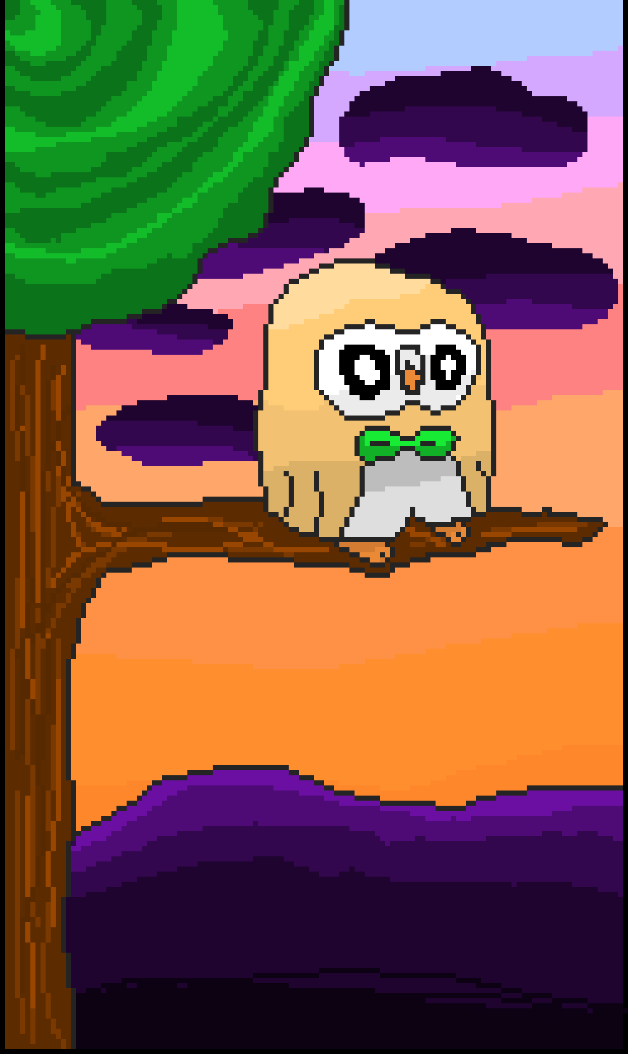 [17ede8] Rowlet on a Tree
