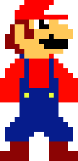modern 8 bit mario stand