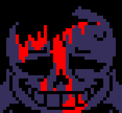 [7ce906] *(He'd seem to be losing his mind even more, maybe he misses his mini self.) -HorrorTale Sans