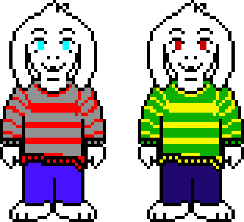 Undertale: Timeline mayhem Me and Asriel (sweater look)
