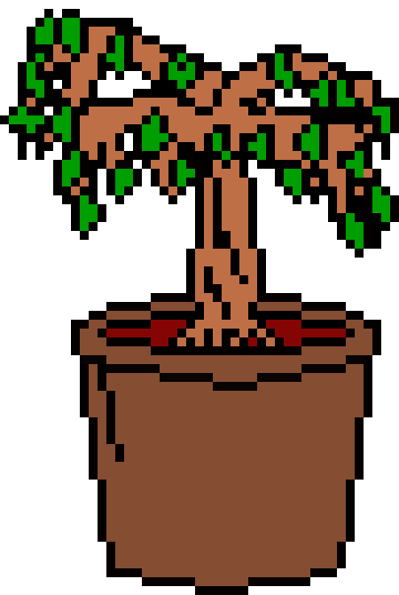 [4cf454] Potted Willow Tree