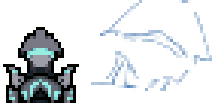 something like this, maybe exaggerate the shapes more