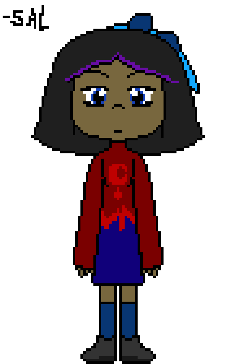 [f7c573] well for me, idk why, but i wanted to edit my Midnight Karma sprite to make her look human. and now im done with it. how does it look?