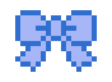 [a6be25] blue bow