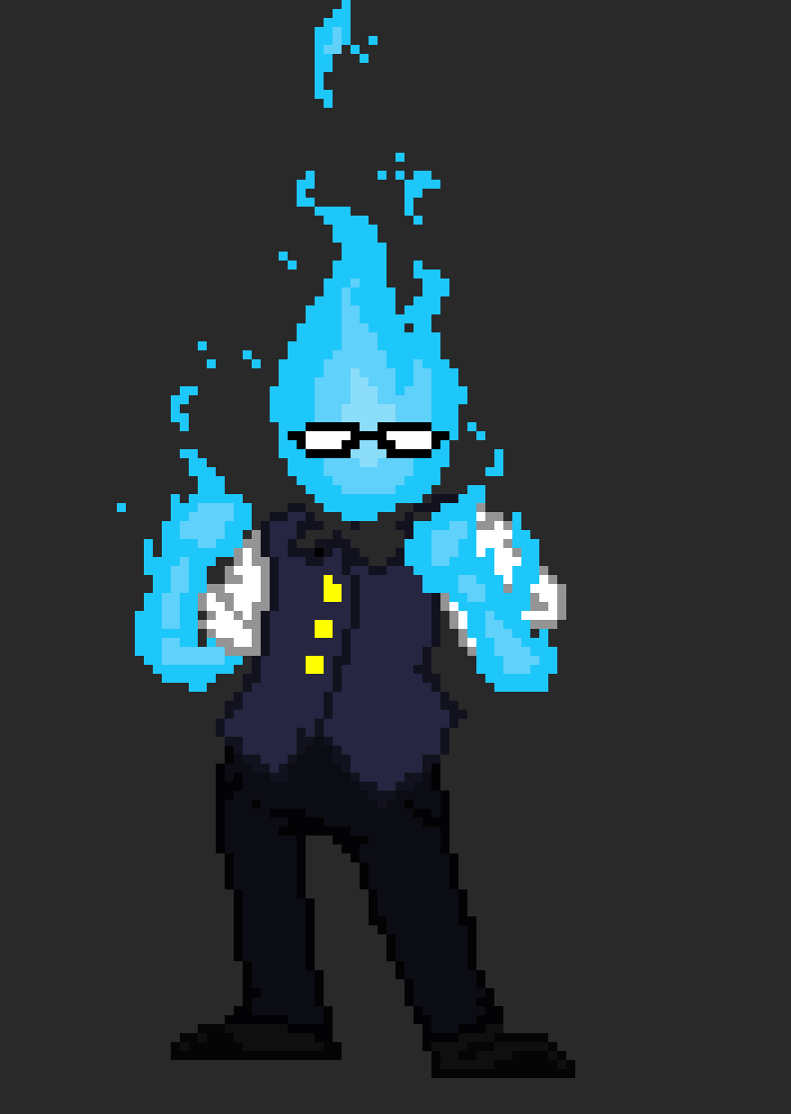 [752b4c] BoarderTale Grillby  | Credit to original sprite maker | Edited by Boarder Reacts