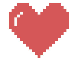 [ececcc] Pastel Red Heart