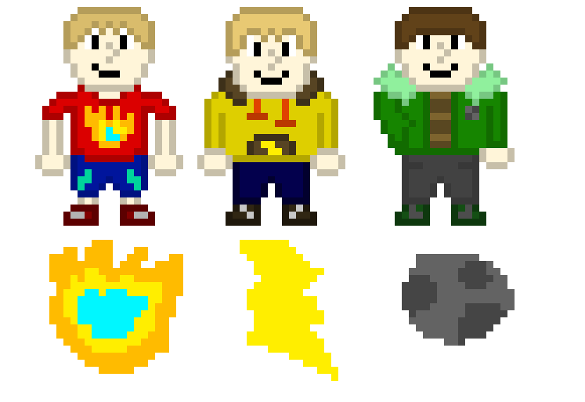 [9664c4] Mater of Combat - 3 Characters & Logos