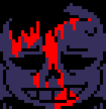 [7ce906] *(Demented just walked into the wall, leaving a void-ish hole behind.) -HorrorTale Sans