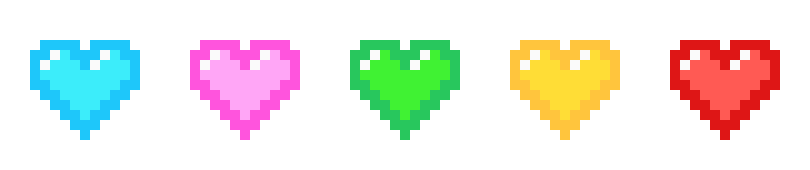 [390a99] Heart icons