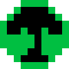 [2c869a] Mtg Pixel Forest Mana Symbol