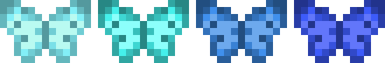 [9b9cad] Blue Butterfly Pixel Art