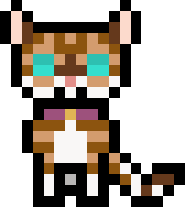 [e0b891] Tiger's Eye Pixel Cat