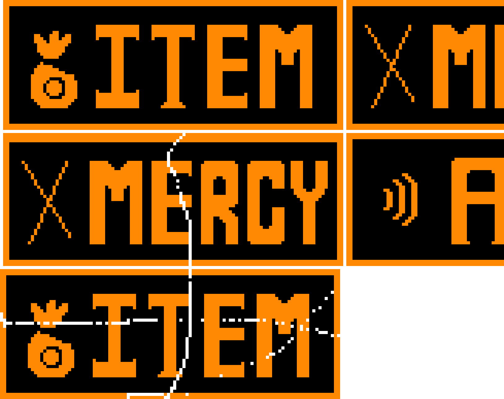 [af4498] Undertale Battle buttons #usemercy