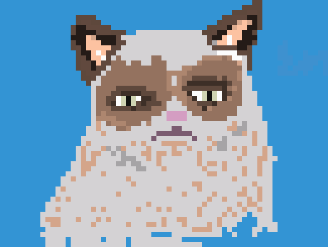 [9664c4] Grumpy Cat Pixel