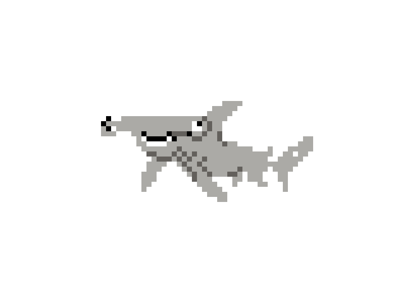 [be124c] HAMMERHEAD SHARK PIXEL ART-BRIK BOOKS