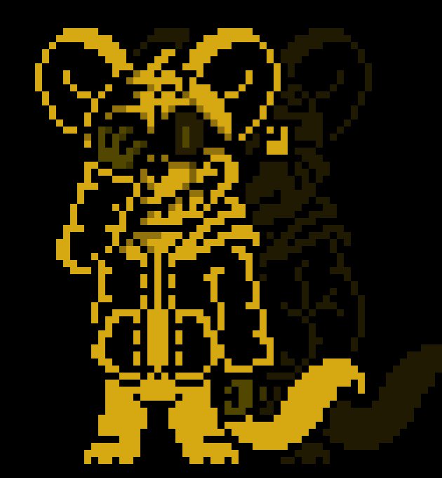 [6c26bc] Tom and Jerry/Mousetale OC - Drew the Mousewolf Hybrid (Tom's Basement Style (Battle Sprite)) (V1.75)