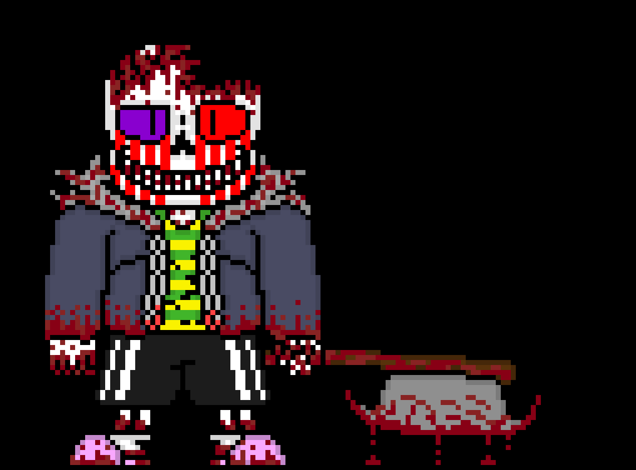 [e8cb42] Terror: ugh lemme do the dirty work for ya *tps the human over, grabs there reset button and destroys it, but it seems that it was at the cost of a bit of his head* goodbye kiddo *kills the human forever* there ya go buddy