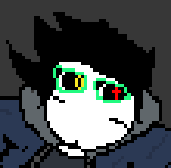 [918652] Erases that face and draws the MINECRAFT creeper face on john