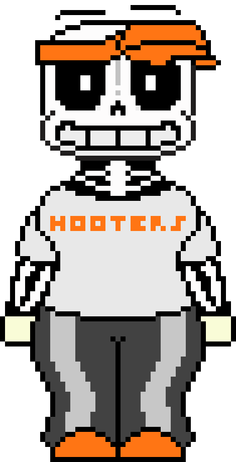 [4cd474] sans as a hooters employee