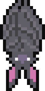 [11e9de] Wrapped Up Bat Pixel Art