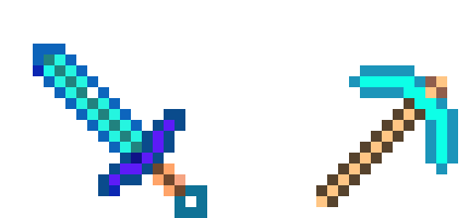 [9664c4] minecraft diamond pix ans sword