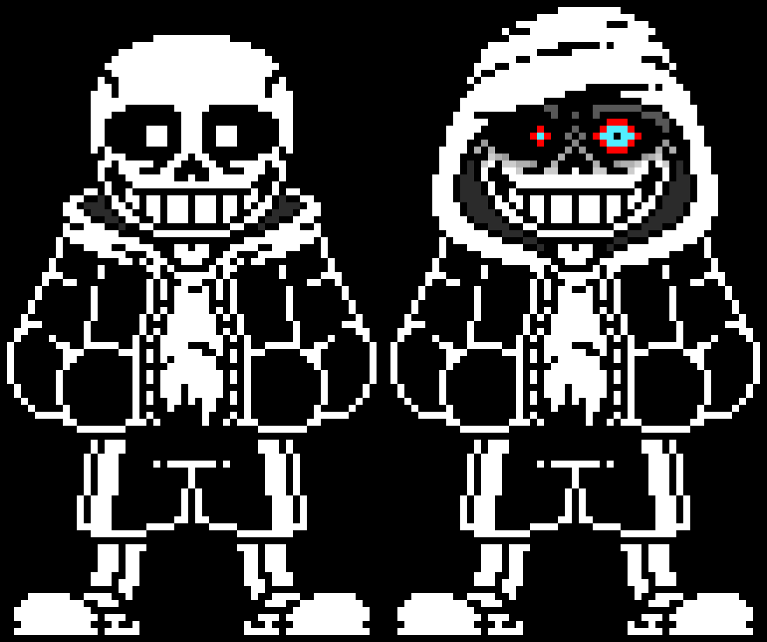 "Sans and Dust!Sans, sprite bases..... Cause uh- yes...