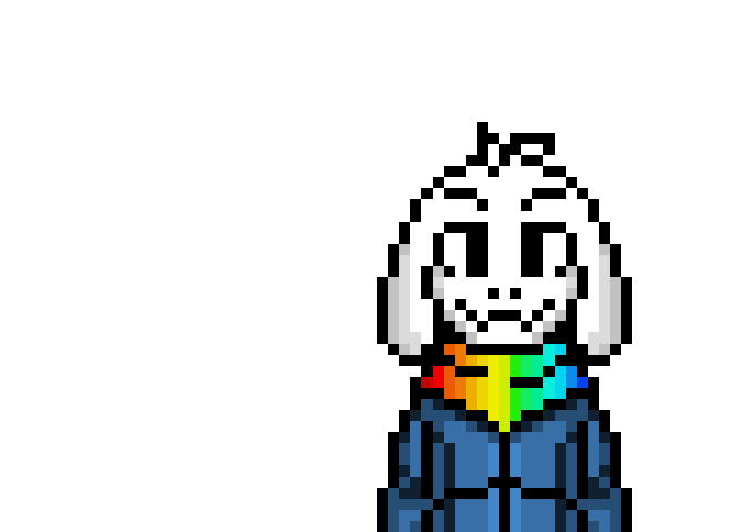 [b9de0d] (thanks rainbow!) Hello chara! - SS!asriel 