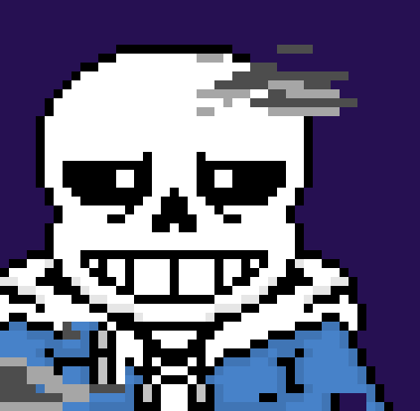 [7c78a2] *creates a blaster, but it's very glitched and does barely any damage to Terror*