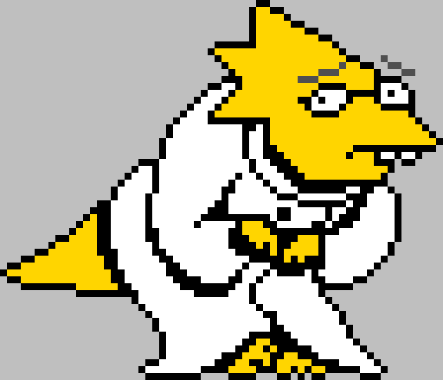 [9664c4] UnderTale Alphys battle sprite v2 (colored)