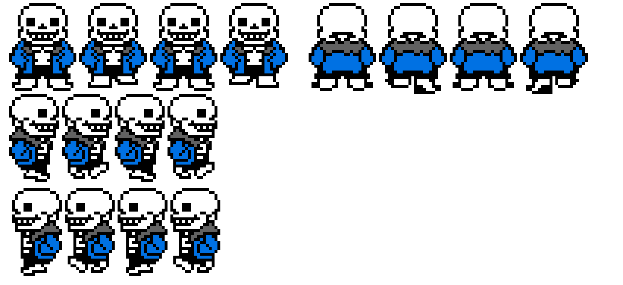 UnderTale - Sans Walking Sprite Sheet
