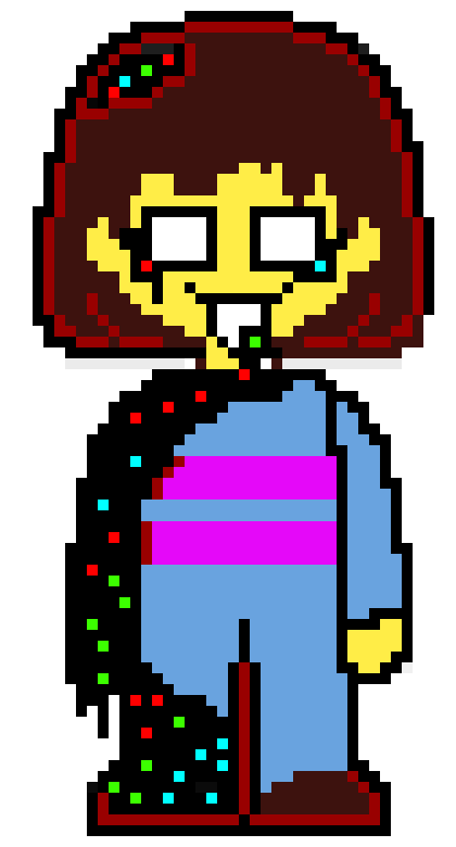 [24e19e] Corrupted Frisk Colored Battle Sprite