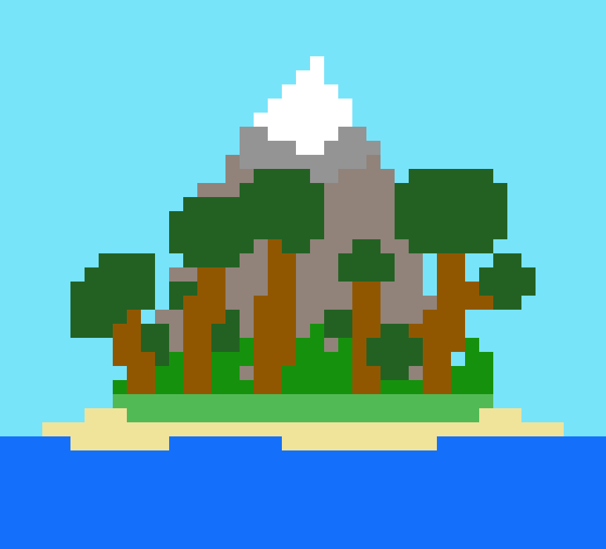 [9664c4] Island Pixel Art