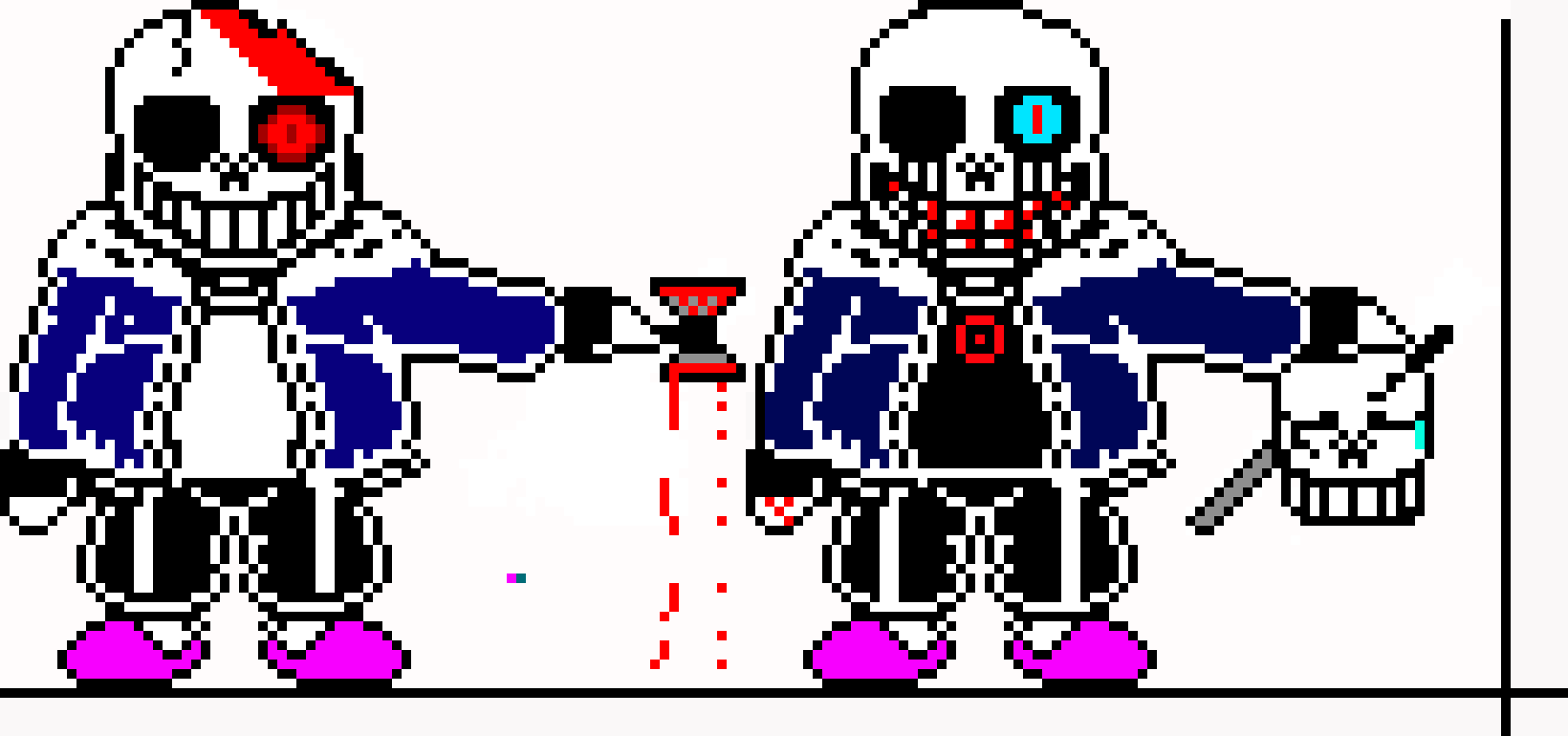 [6a7565] Insanityhorror Sans and insanitykiller sans