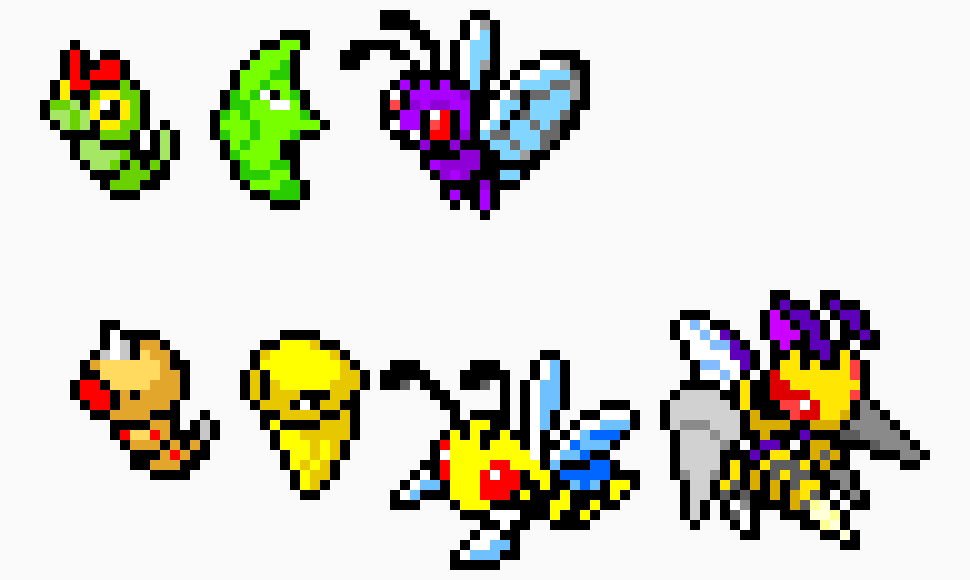 [9664c4] Caterpie/Weedle Evolutions