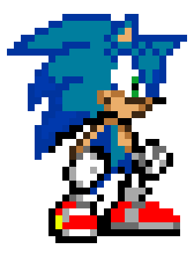 [9664c4] sonic pixel art finished