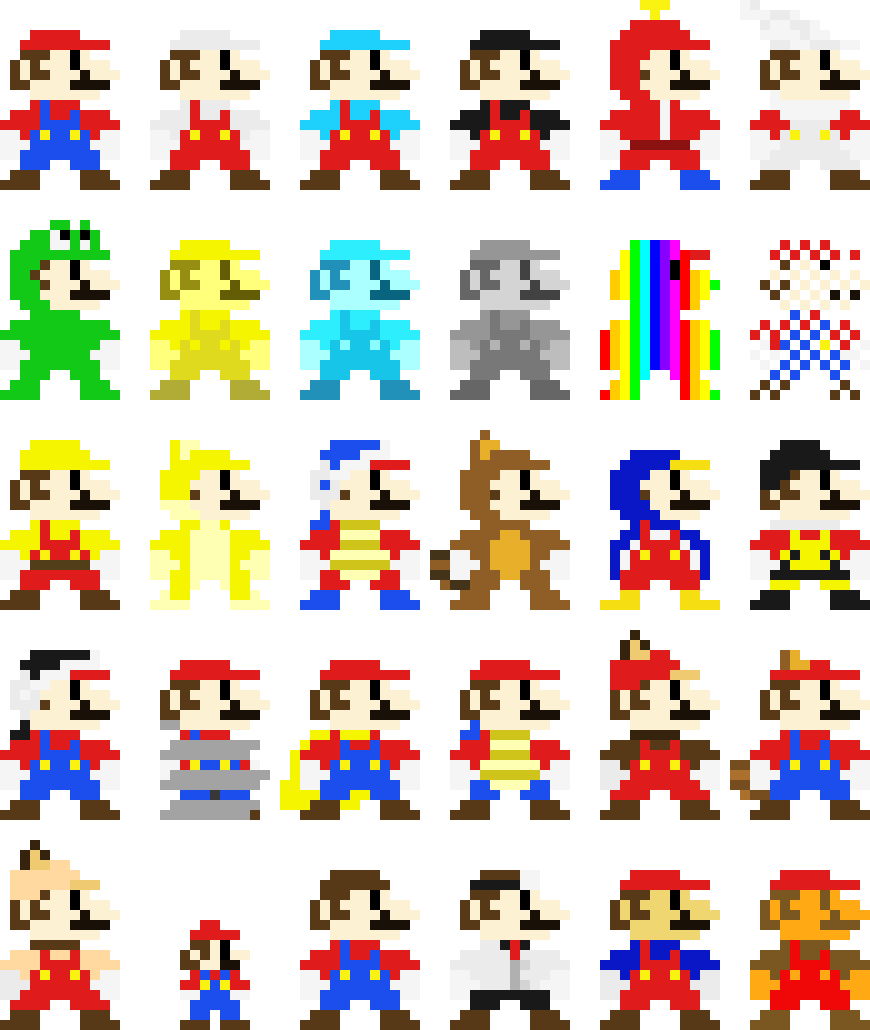 Super Mario - Power Ups & Costumes