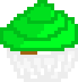 [9664c4] Green Marble Cupcake