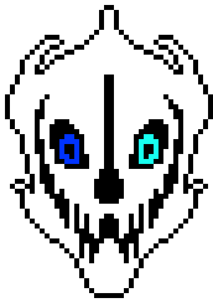 [6b6e8d] Gaster Blaster Glowing eyes (Blue&Dark blue)