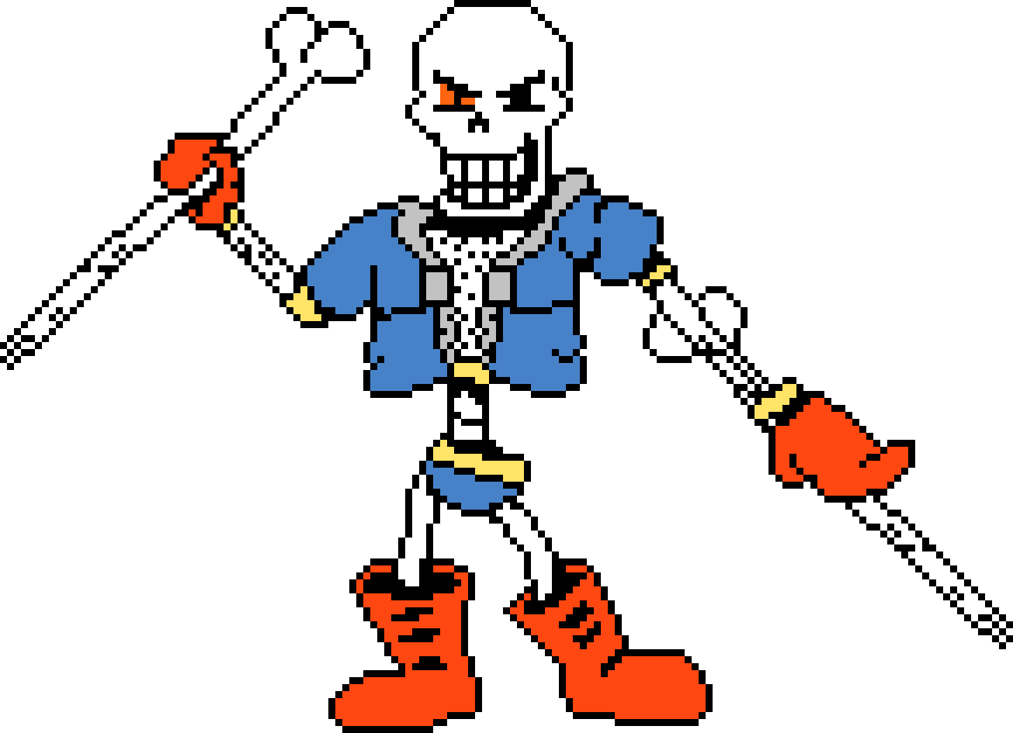 Disbelief Papyrus Phase 2 Battle Sprite.