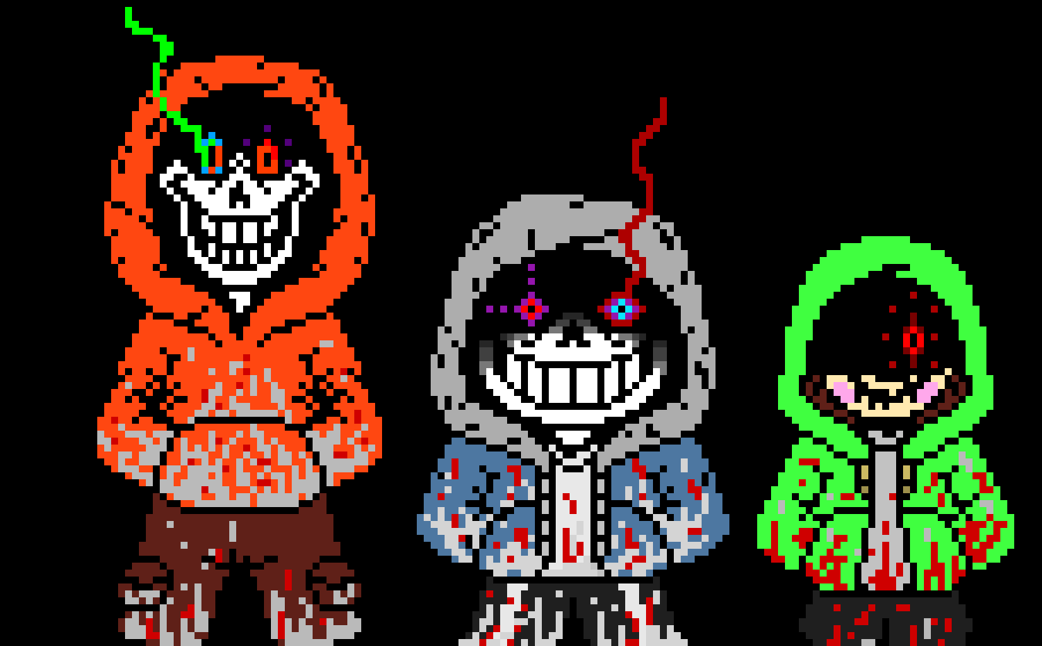 MAD Time Trio...Sans Papyrus and Chara
