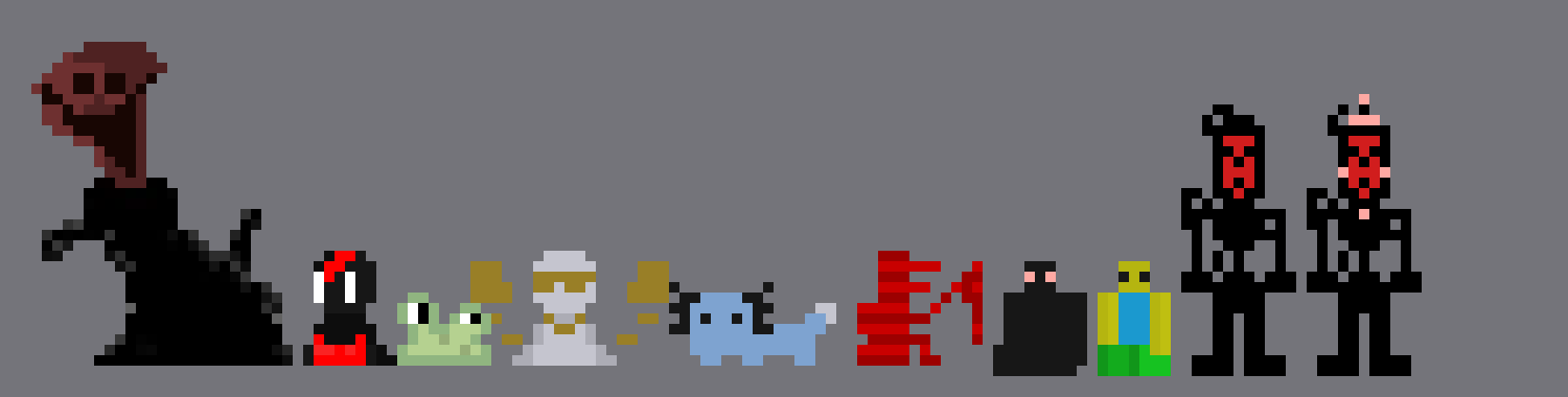 [8cf262] im thinking of making an horror indie game, based off my different characters yk?