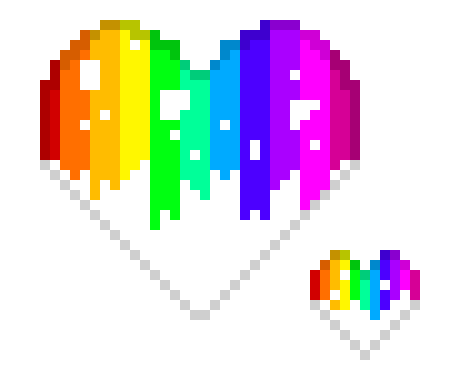 To whomever made the rainbow heart, i made a bigger and more detailed one for you. -Lux