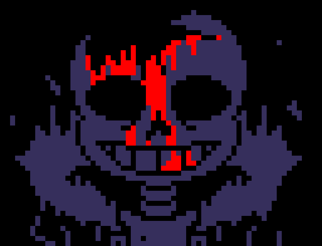 [7ce906] *(He'd continue throwing bones, covering the robot in bones.) -HorrorTale Sans