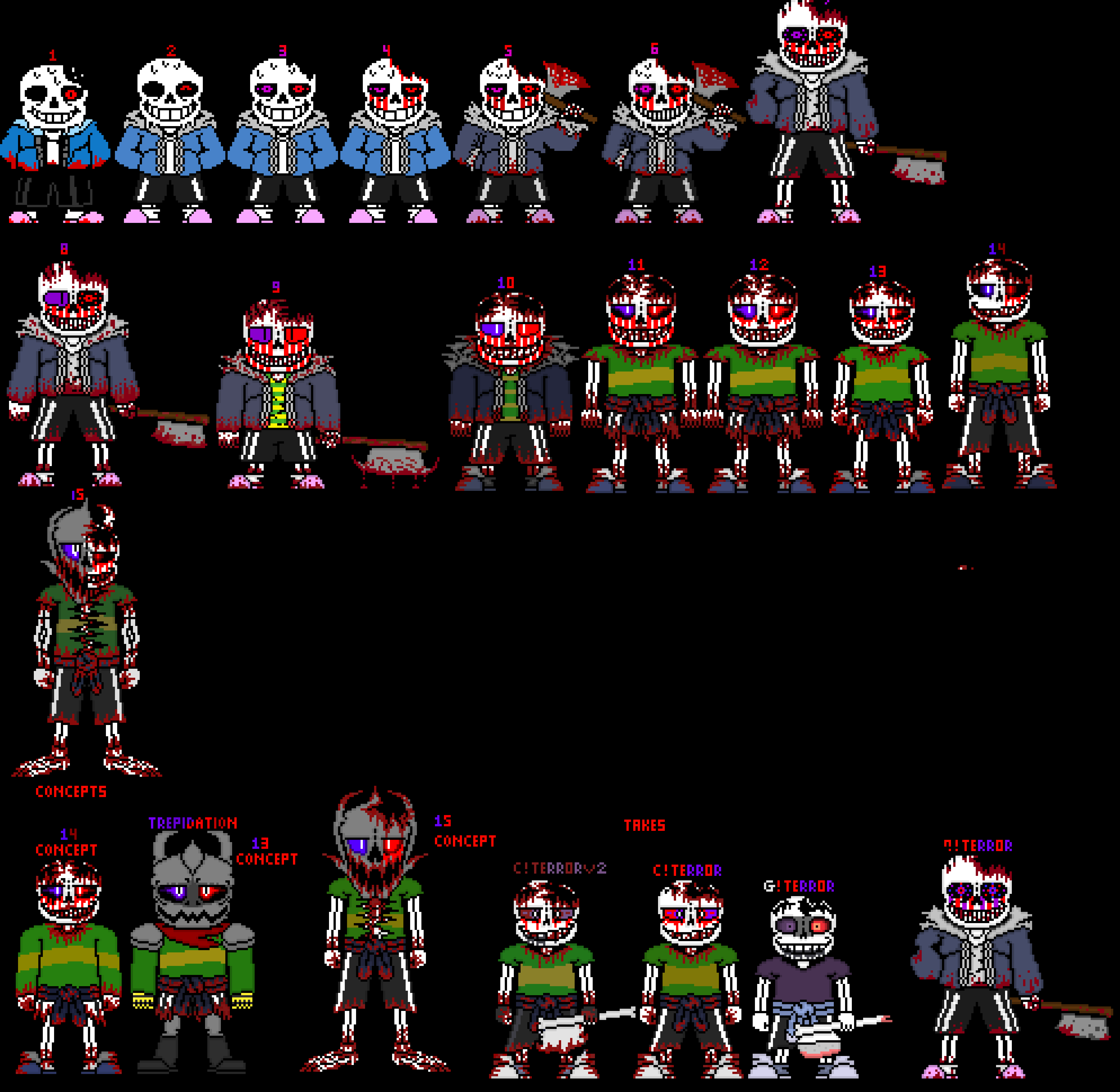 A TERRORfying Evolution (added V15, and V2 Of my Terror)