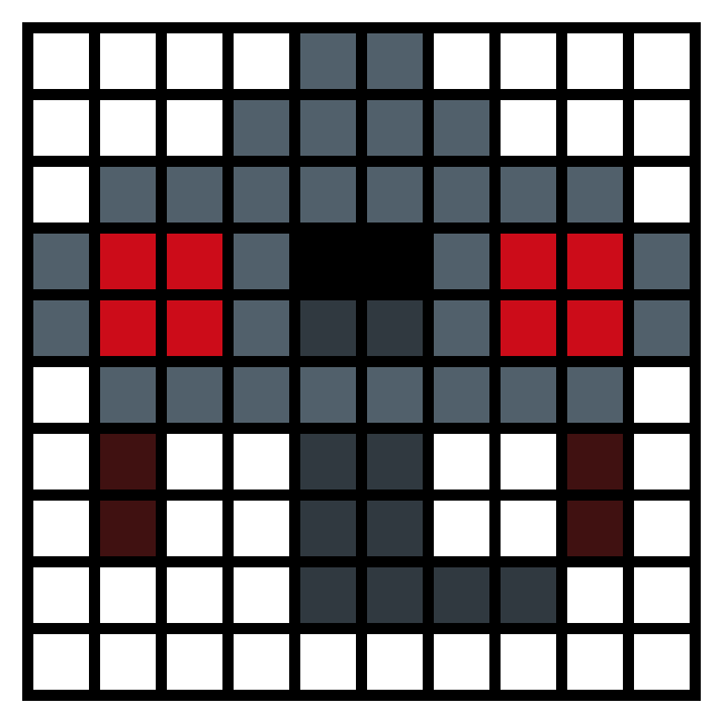[fe4380] 10x10 grid